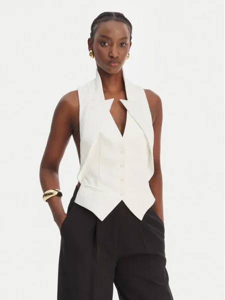 Elisabetta Franchi Vestă elegantă alb