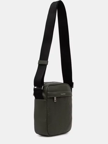 Calvin Klein torbica za čez ramo iz umetnega usnja zelena