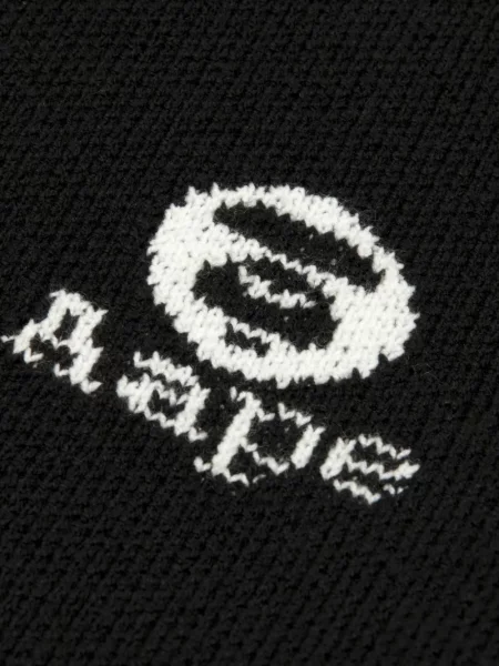Пуловер Aape By *a Bathing Ape® с кръгло деколте с автограф черно