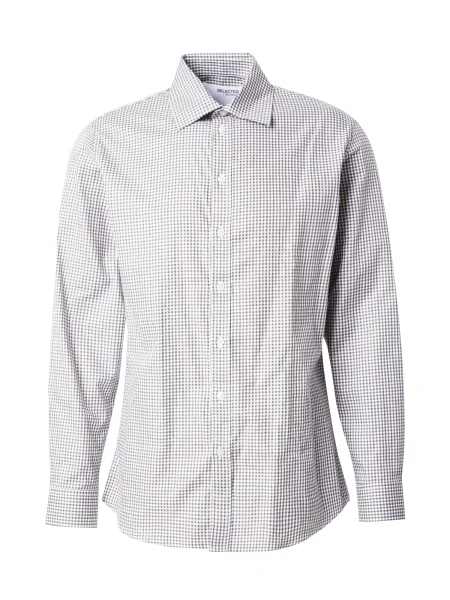 SELECTED Košile SLHETHAN / offwhite hnědá