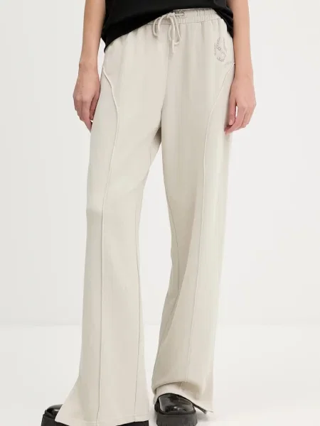 Karl Lagerfeld Jeans spodnie dresowe z aplikacją beżowy