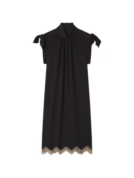 Rochie midi Lanvin cu funde negru