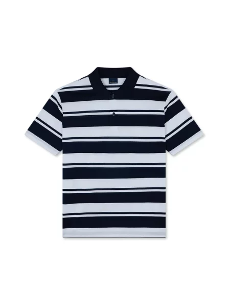 Koszulka polo Paul & Shark pikowana niebieska