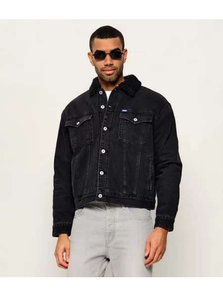 Hugo Blue Geacă de blug | shearling negru