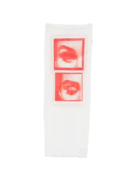 Fustă midi Jean Paul Gaultier până la genunchi alb