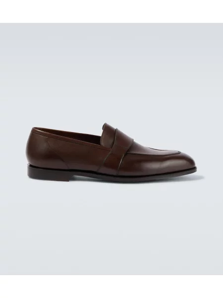Pantofi loafer George Cleverley din piele maro