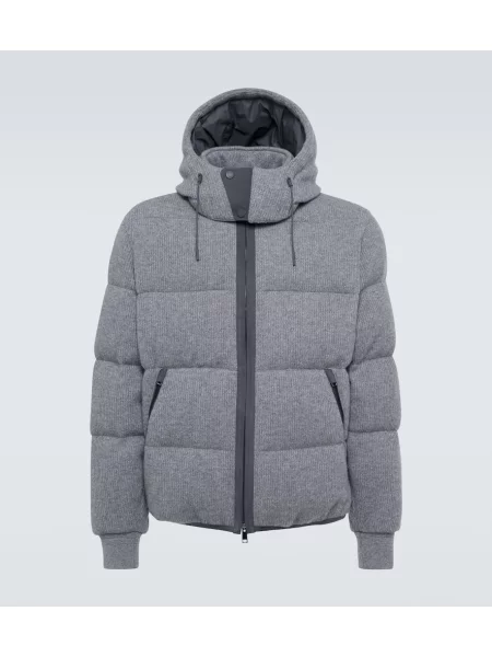 Кашмирено пухено яке Zegna сиво