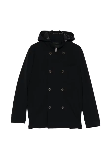 Jakna Montecore s kapuljačom dvoredan crna