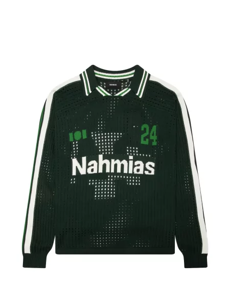 Fotbal tricou Nahmias tricotate cu autograf verde