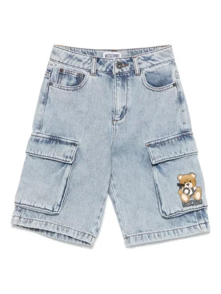Szorty cargo dziecięce Moschino niebieskie