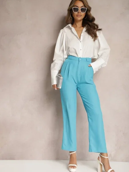 Pantaloni Eleganti Bleumarin cu Andantino albastru