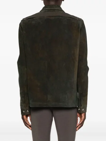 Geacă Rick Owens din piele de căprioară maro