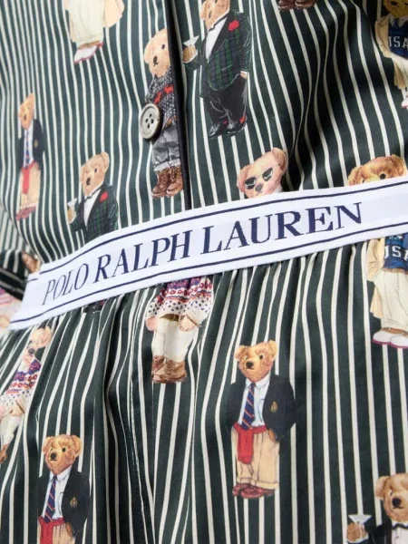 Góra od piżamy o kroju regular fit z czystej bawełny z nadruk polo bear Polo Ralph Lauren czarna