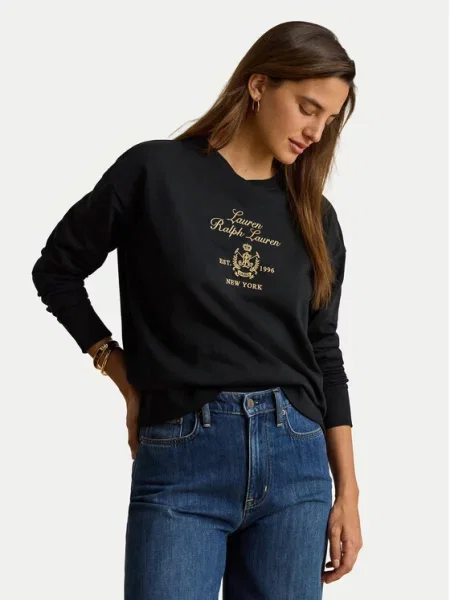 Lauren Ralph Lauren Sweater majica žuta crna
