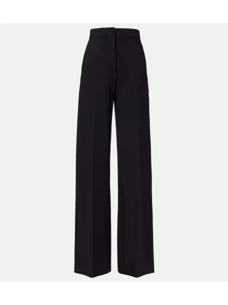 Pantaloni Max Mara cu talie înaltă negru