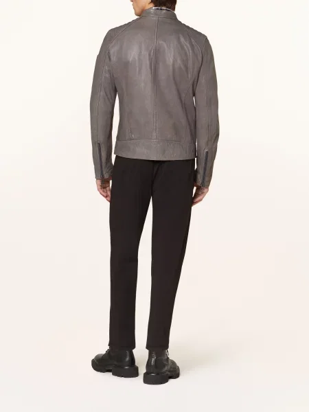 Belstaff Kožená Bunda šedá