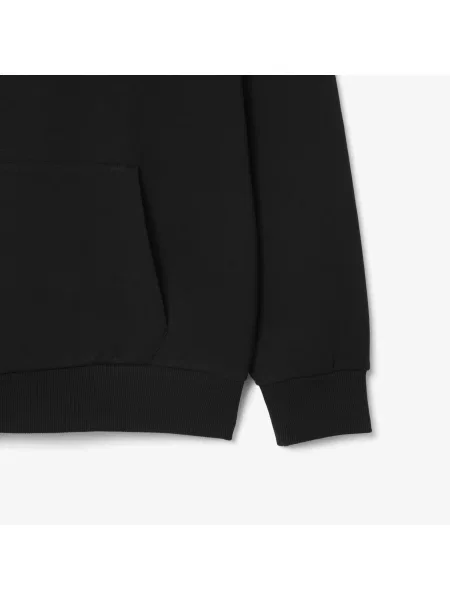 Lacoste Bluza Z Kapturem Z Dresówki czarna