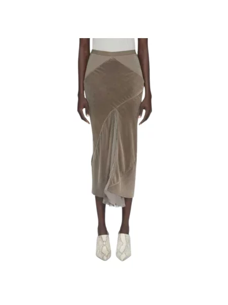 Spódnica Rick Owens szyfonowa beżowa