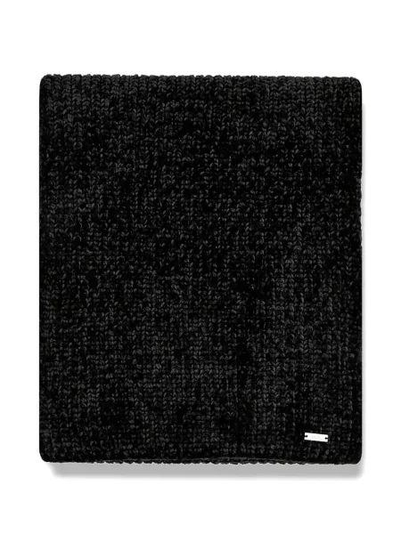 Fular Armani Exchange tricotate cu autograf negru