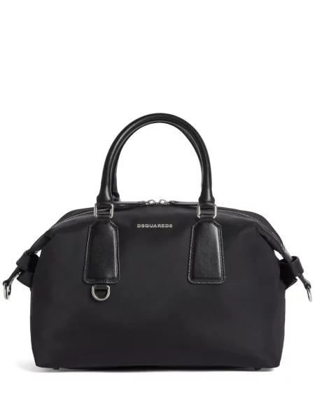 Τσάντα shopper Dsquared2 με αυτόγραφο μαύρο