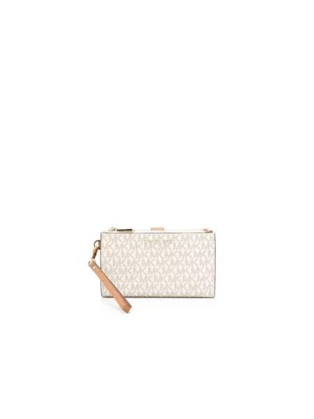 Portfel Michael Michael Kors biznesowy z logo biały