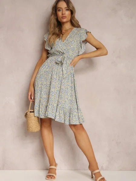 Rochie Albastru-Galben cu Althia albastru