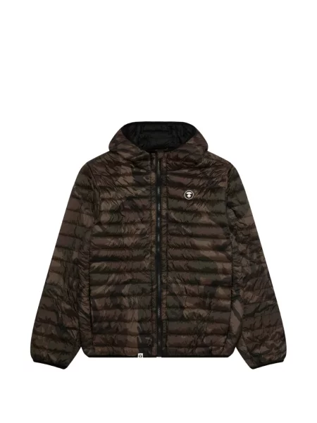 Καπιτονέ μπουφάν Aape By *a Bathing Ape® με σχέδιο παραλλαγής καφέ