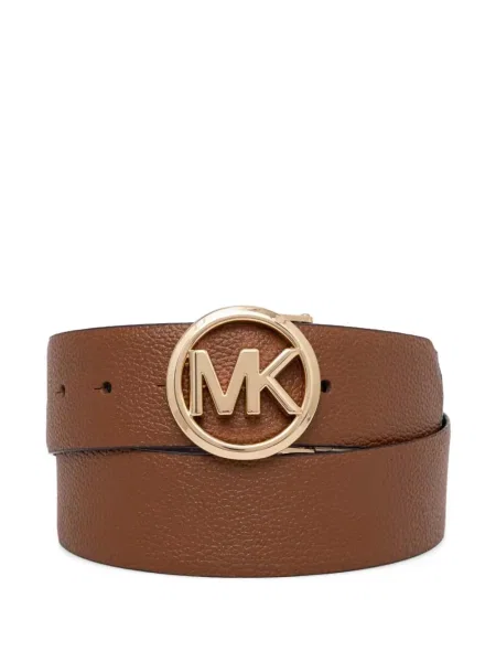 Δερμάτινος ζώνη Michael Michael Kors με αυτόγραφο με ψηλή μέση μπλε
