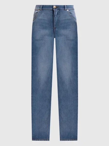 Джинси скіні з ефектом потертості Balmain сині