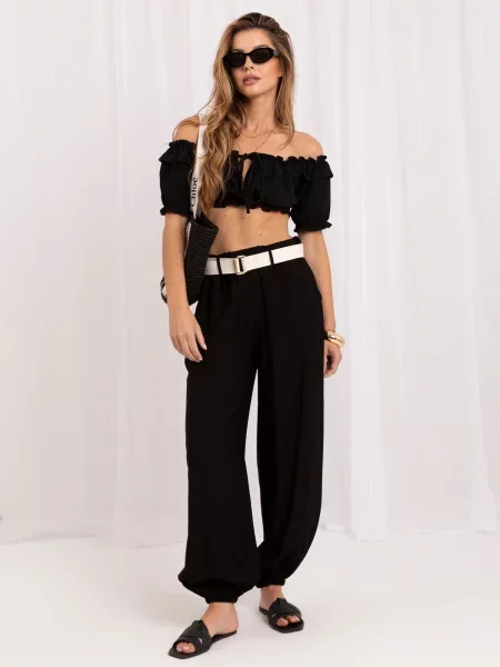 Pantaloni Rue Paris negru