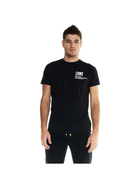 Scurt tricou Leone 1947 cu mâneci scurte negru