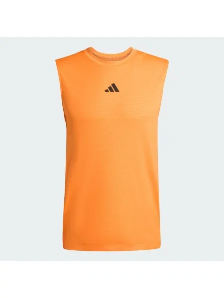 KOSZULKA BEZ RĘKAWÓW POWER 3 STRIPES pomarańczowa