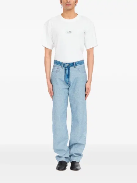 Traperice ravnih nogavica Mm6 Maison Margiela plava