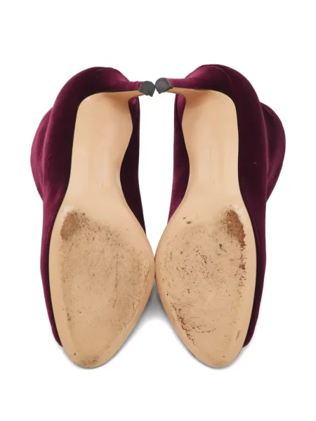 Cizme scurte Gianvito Rossi de catifea violet