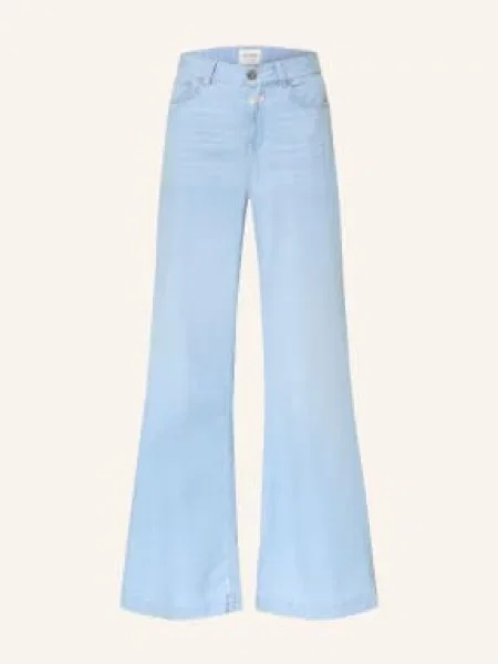 Closed Dżinsy Z Szerokimi Nogawkami blau niebieskie