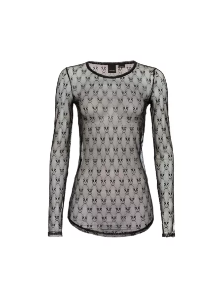 Top Pinko żakardowy czarny