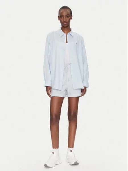 Tommy Jeans Šortky z materiálu modrá