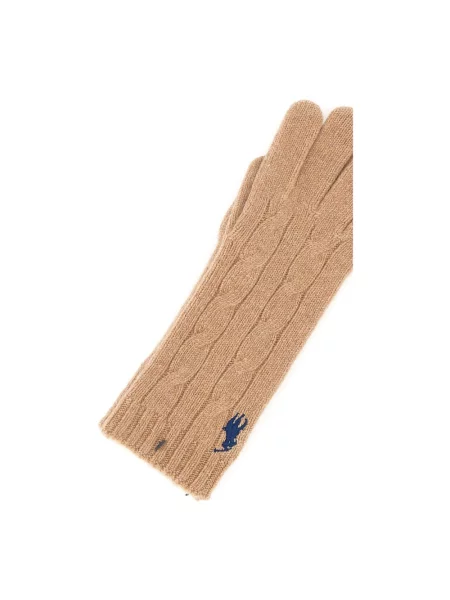Rękawiczki Polo Ralph Lauren brązowe