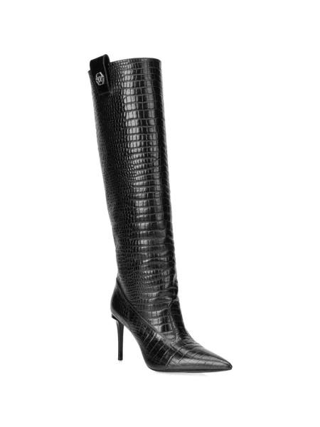 Botine Philipp Plein cu imagine negru