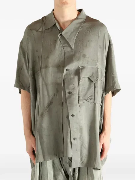 Копринена риза Ziggy Chen зелено