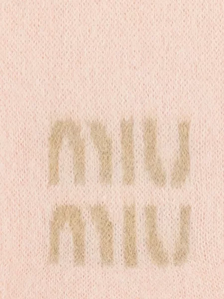 Fular Miu Miu de lână roz