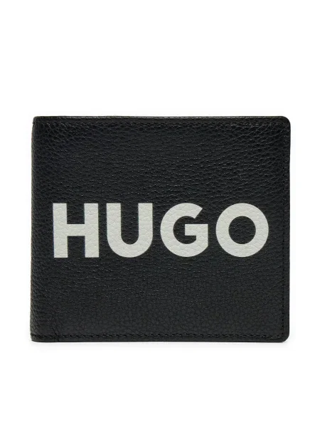 Кожен портфейл HUGO мъжки черно
