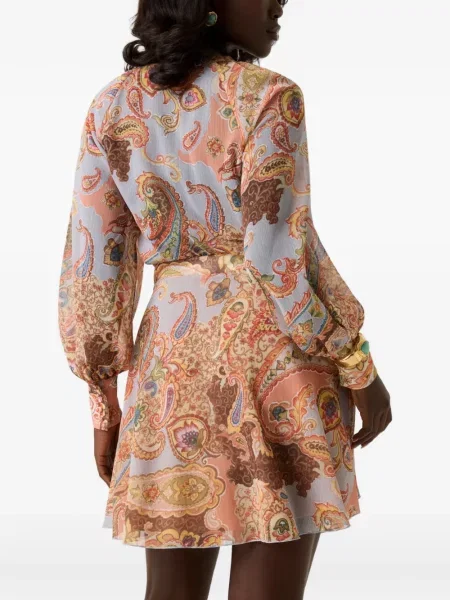 Rochie Guess cu imagine cu model paisley roz