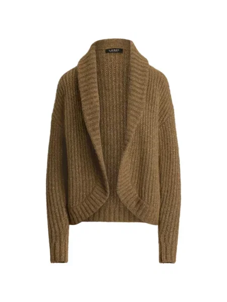 Gulerat cardigan Lauren Ralph Lauren tricotate maro