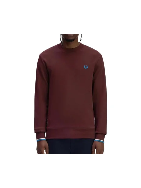 Mikina bez kapucne Fred Perry s okrúhlym výstrihom béžová