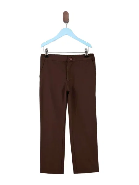 Trendyol Παντελόνι σκούρο / offwhite καφέ