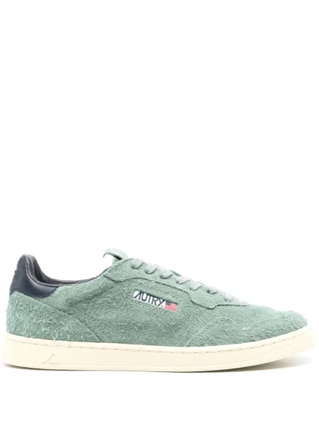 Sneakerși Autry din piele de căprioară verde