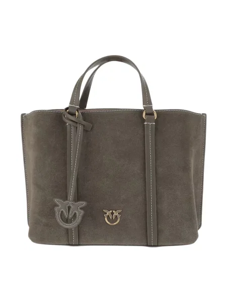 Torebka crossbody Pinko zamszowa klasyczna zielona