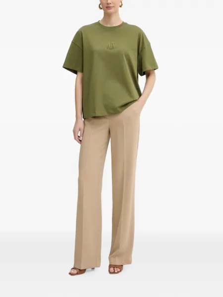 Tricou Armani Exchange cu broderie verde
