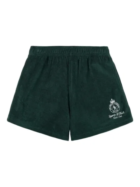 Pantaloni scurți Sporty & Rich cu broderie verde